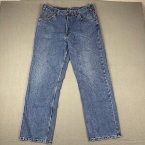 Levis Jeans Mens 36x32 Denim Orange Tab Loose Straight Leg Medium Wash